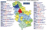Mapa Srbije.